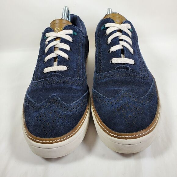 Ted Baker London Hapra 3 Navy Blue Suede Oxford Shoes Mens Size 9 Shoes main image 5